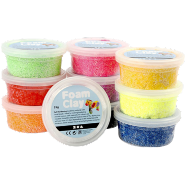 Foam Clay Mix Color Clay 35g - 10 stks
