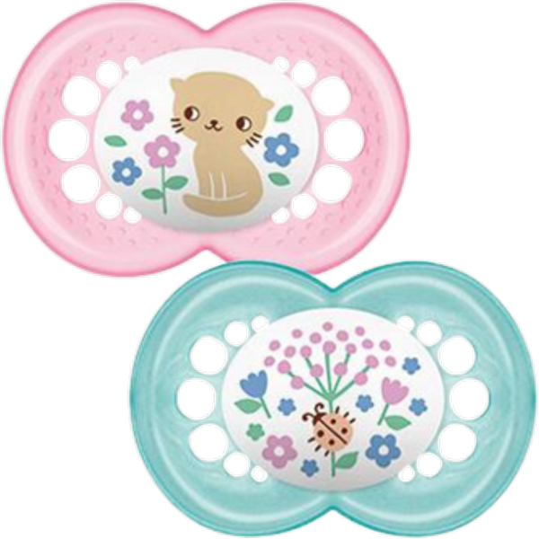 MAM Sut 2-Pak Original 6mdr - Pink & Blue
