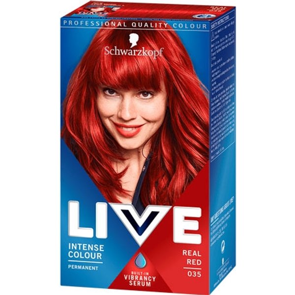 Schwarzkopf Live Permanent Hair Colour - 035 Real Red