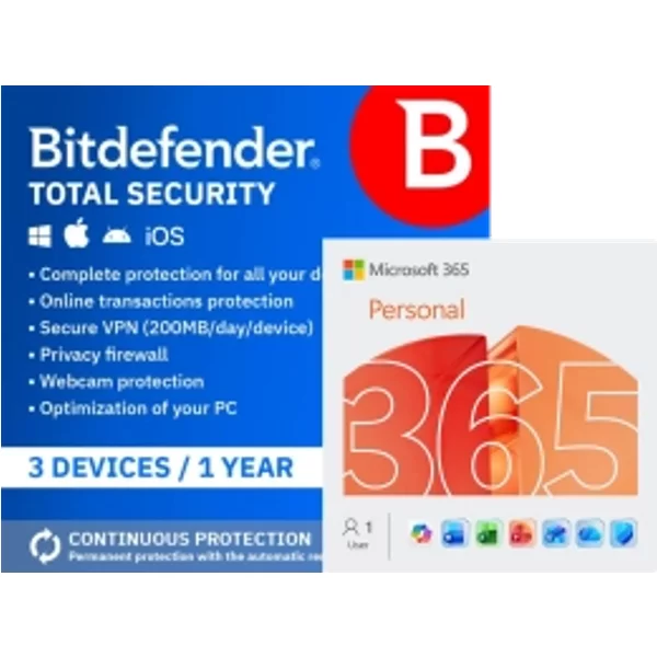 Bitdefender Total Security 2026 | 5 Dispositivi | 1 anno | Rinnovo automatico