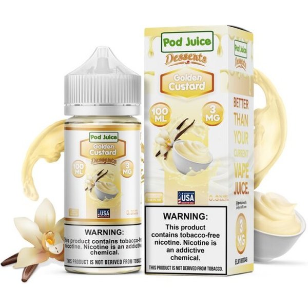 Pod Juice Golden Custard E-juice 100ml