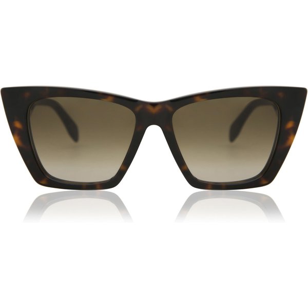 Alexander McQueen AM0299S 002 Women’s Sunglasses Tortoiseshell Size 54