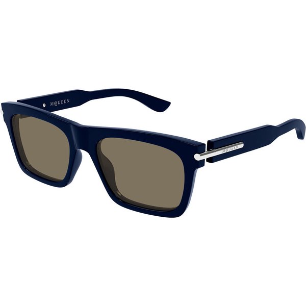 Alexander McQueen AM0495S 004 Men's Sunglasses Blue Size 55
