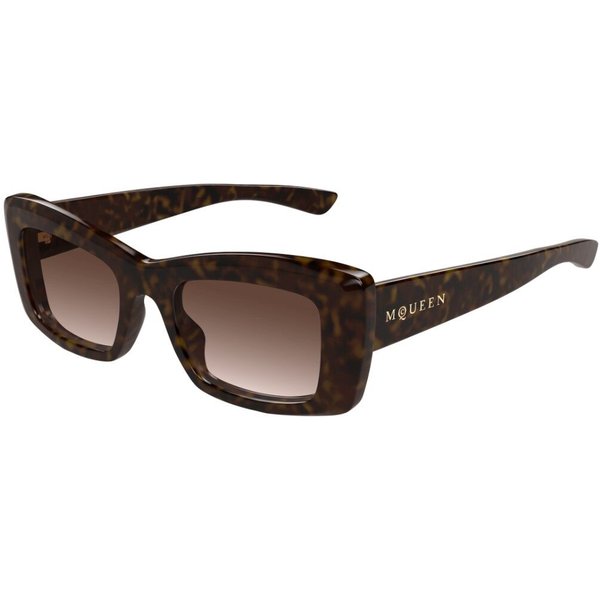 Alexander McQueen AM0526S 002 Women’s Sunglasses Tortoiseshell Size 50