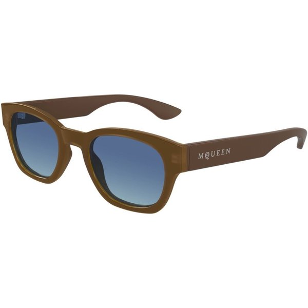 Alexander McQueen AM0530S 003 Men's Sunglasses Brown Size 49