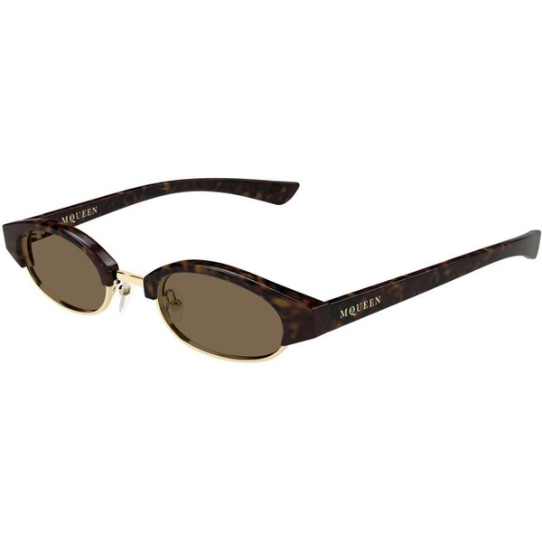 Alexander McQueen AM0534S 002 Men's Sunglasses Tortoiseshell Size 48