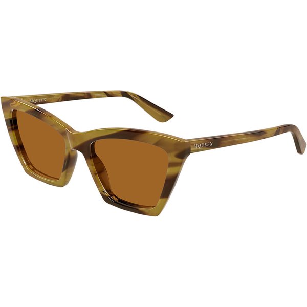 Alexander McQueen AM0536S 006 Women’s Sunglasses Tortoiseshell Size 54