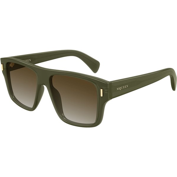 Alexander McQueen AM0550S 003 Men's Sunglasses Green Size 55