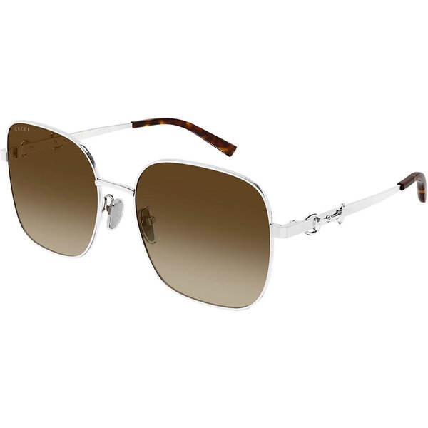 Gucci GG2053S Asian Fit 005 Women’s Sunglasses Silver Size 58