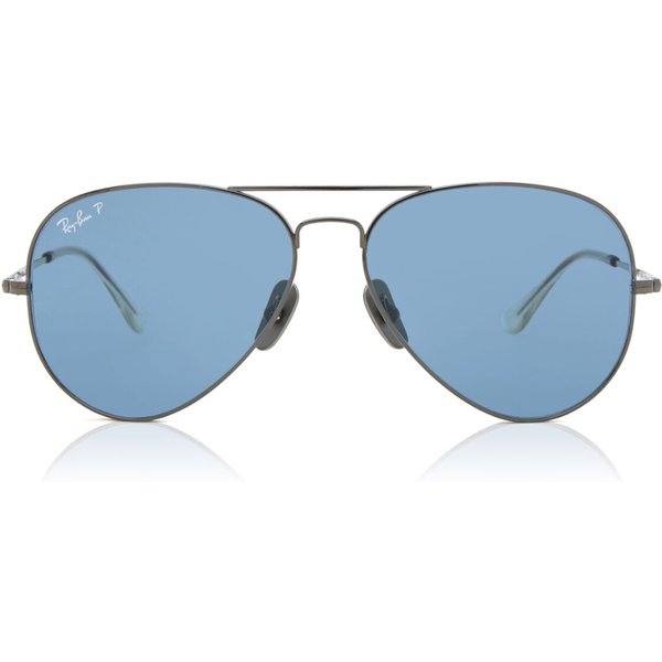 レイバン Ray-Ban RB8089 Aviator チタン 製 Polarized 165/S2 メガネ フレーム - 男性用 - Gunmetal