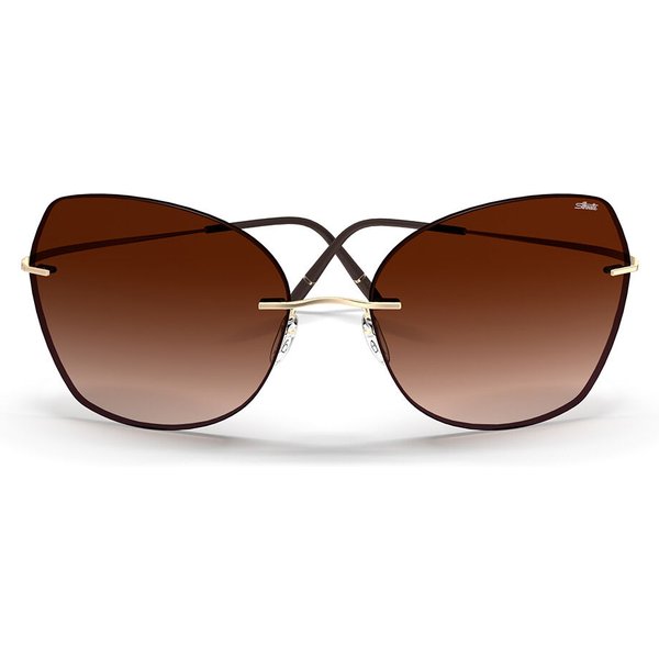 Silhouette Adara Rimless 8192/75 7530 Women’s Sunglasses Gold Size 61