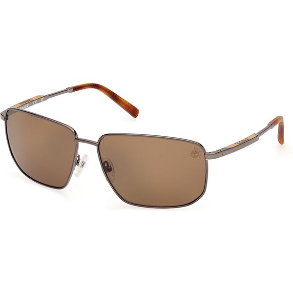 Timberland TB00010 Polarized 06H Men's Sunglasses Silver Size 61
