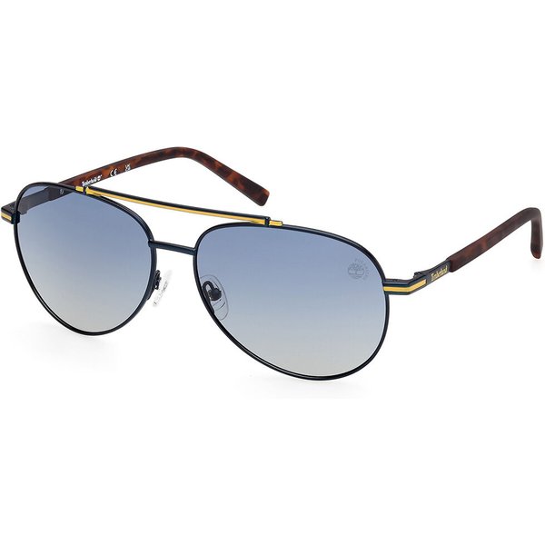 Timberland TB00039 Polarized 91D Men's Sunglasses Blue Size 60