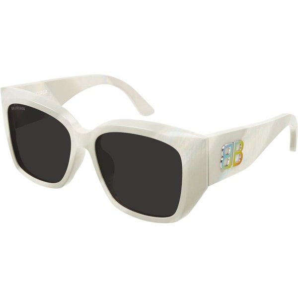 Balenciaga BB0445SK Asian Fit 003 Women’s Sunglasses White Size 56
