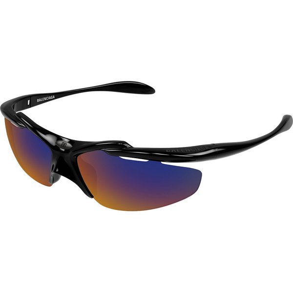 Balenciaga BB0464S Asian Fit 005 Men's Sunglasses Black Size 72