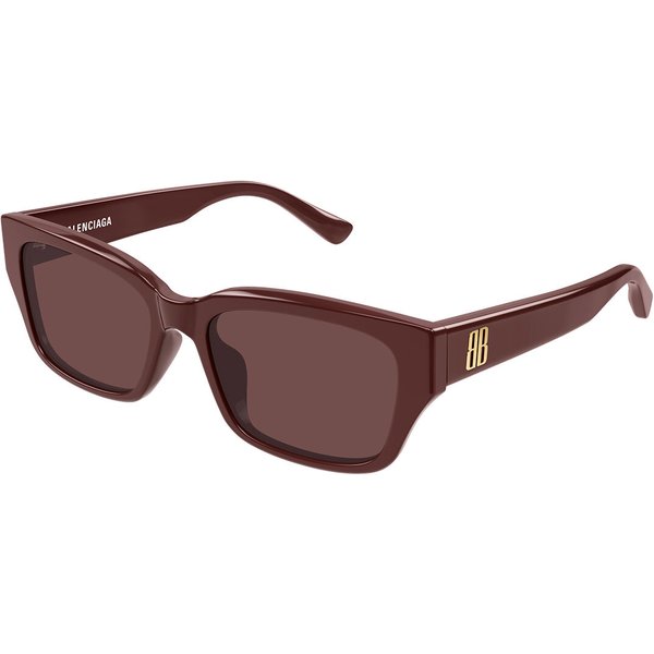 Balenciaga BB0480SK Asian Fit 004 Men's Sunglasses Burgundy Size 56