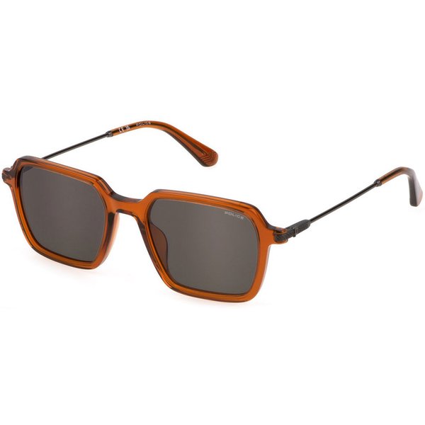 Police SPLL10 OCTANE 7 0W45 Men's Sunglasses Brown Size 52