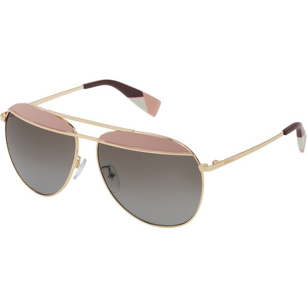 Furla SFU236 0323 Men's Sunglasses Gold Size 59