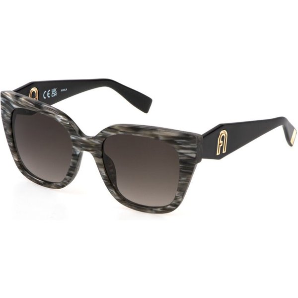 Furla SFU812 06BZ Men's Sunglasses Grey Size 53