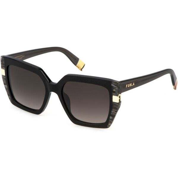 Furla SFU818 0700 Men's Sunglasses Black Size 55
