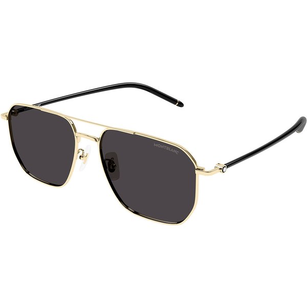 Montblanc MB0367SA Asian Fit 001 Men's Sunglasses Gold Size 60