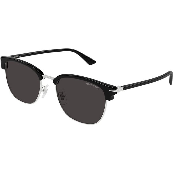 Montblanc MB0439SA Asian Fit 001 Men's Sunglasses Black Size 55