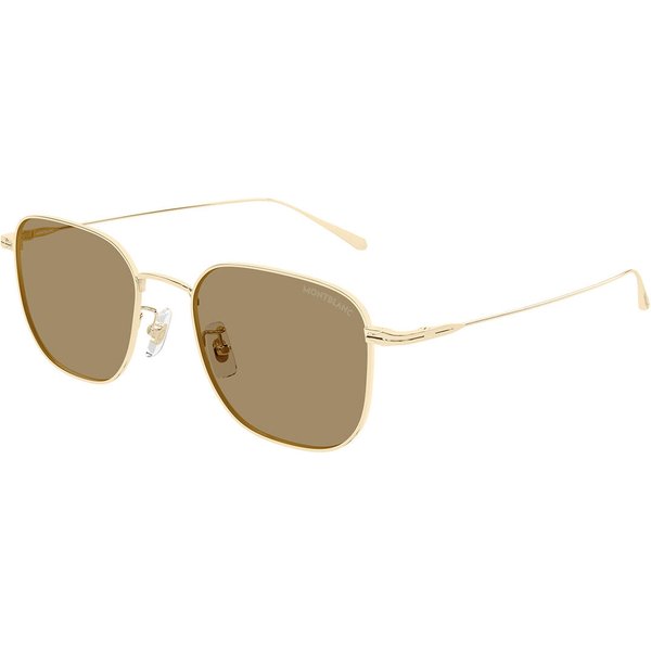 Montblanc MB0477SA Asian Fit 002 Men's Sunglasses Gold Size 54