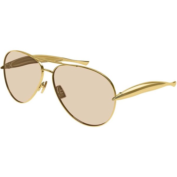 Bottega Veneta BV1305S 002 Men's Sunglasses Gold Size 64