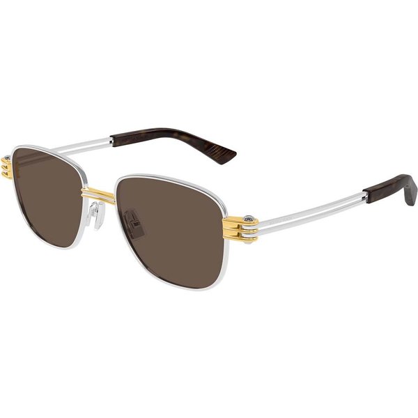 Bottega Veneta BV1380S 001 Men's Sunglasses Silver Size 51