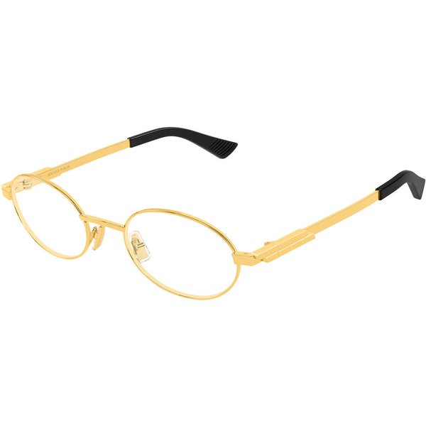 Bottega Veneta BV1470S 005 Men's Eyeglasses Gold Size 52 - Blue Light Block Available