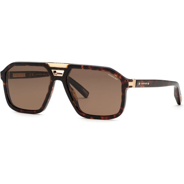 Chopard SCH374 Polarized 909P Men's Sunglasses Tortoiseshell Size 59