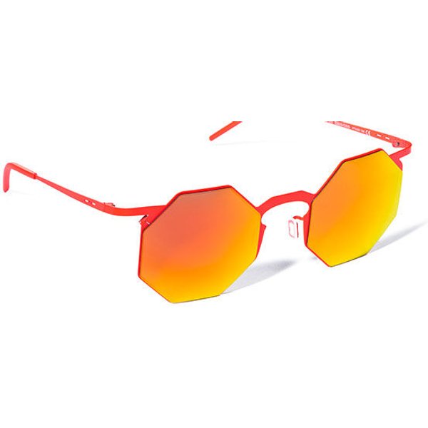 Italia Independent II 0205 055.000 Men's Sunglasses Orange Size 47