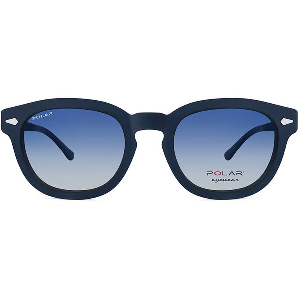 Polar 448 With Clip-On 20 Men's Eyeglasses Blue Size 48 - Blue Light Block Available