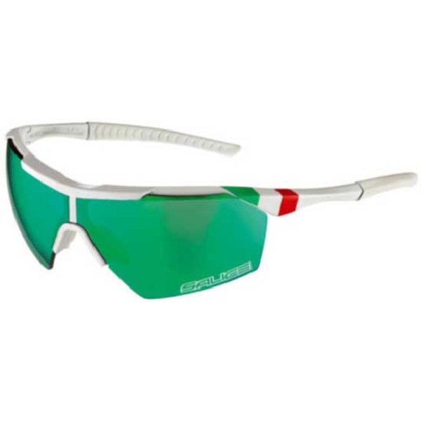 Salice 004 ITA BIANCO/RW VERDE Men's Sunglasses White Size Standard