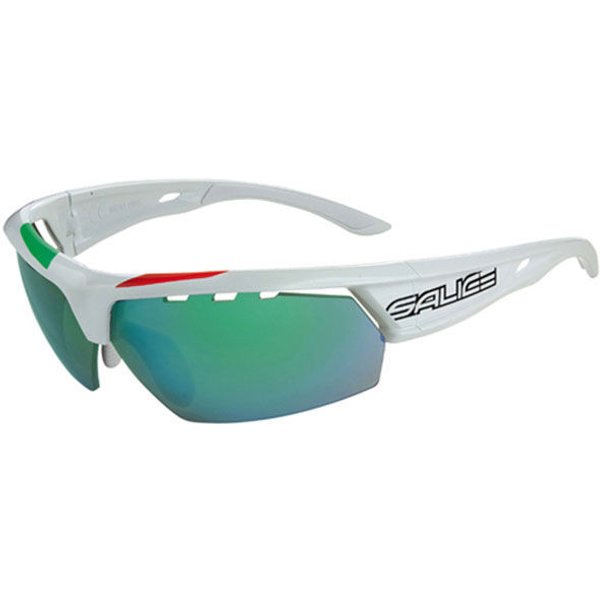 Salice 005 ITA BIANCO/RW VERDE Men's Sunglasses White Size Standard