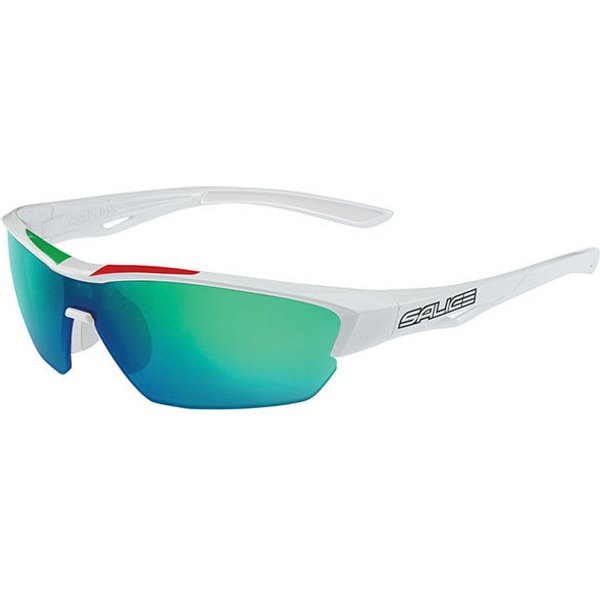 Salice 011 ITA BIANCO/RW VERDE Men's Sunglasses White Size 122