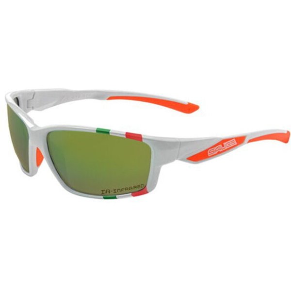 Salice 014 ITA IR BIANCO/RW VERDE Men's Sunglasses White Size Standard