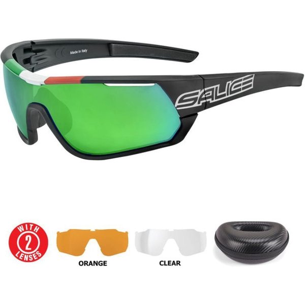 Salice 016 ITA RWP Polarized 071 CL RWRAD メガネ フレーム - 男性用 - 黒