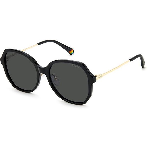 Polaroid PLD 6177/G/S Asian Fit 807/M9 Women’s Sunglasses Black Size 57