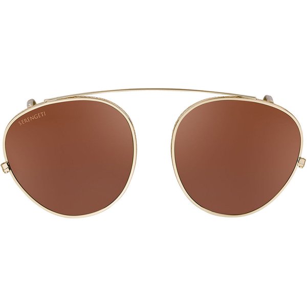 Serengeti Serengeti Clip On Only Polarized SS603008 Men's Sunglasses Gold Size Standard