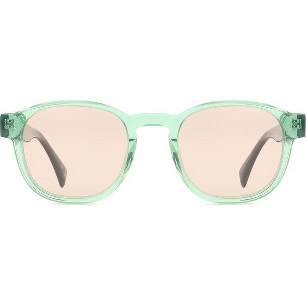 Oval Full Rim Plastic Men's Prescription Sunglasses Green Size 48 - SmartBuy Collection