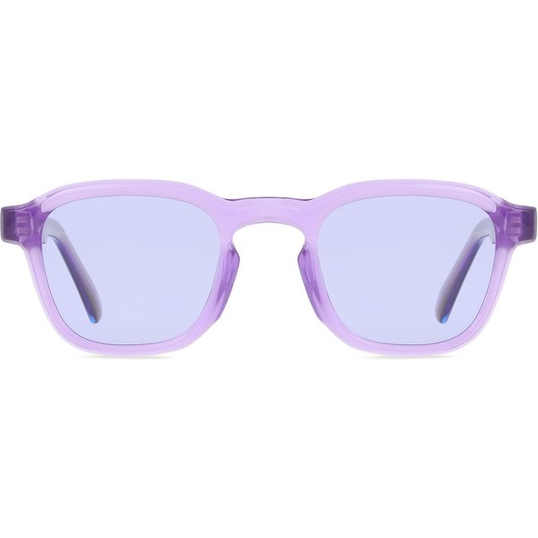 Square Full Rim Plastic Men's Prescription Sunglasses Purple Size 47 - SmartBuy Collection