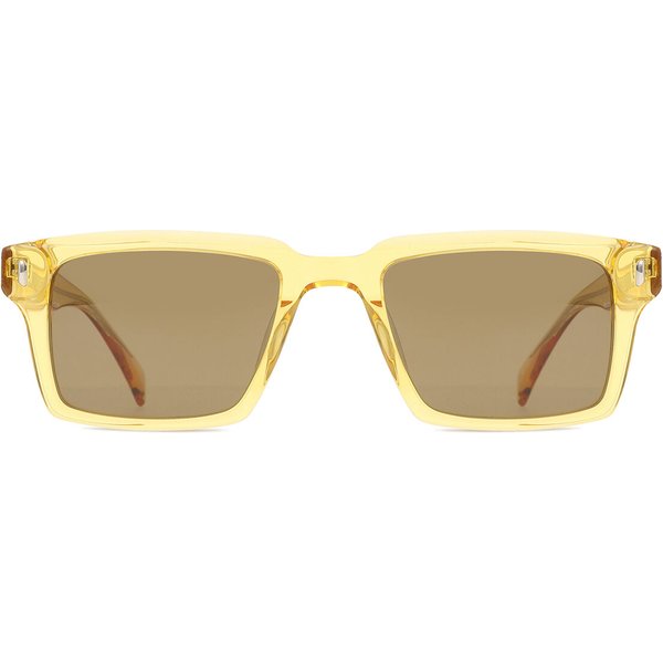 Square Full Rim Plastic Men's Prescription Sunglasses Yellow Size 51 - SmartBuy Collection