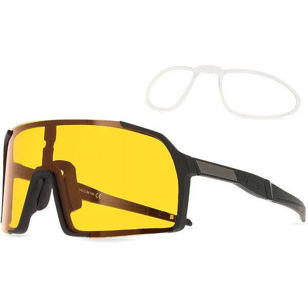 Single Lens Full Rim TR90 Men's Prescription Sunglasses Black Size 140 - SmartBuy Collection