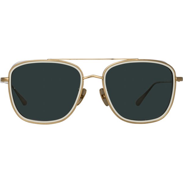 Linda Farrow JARVIS LFL1441 C3 Men's Sunglasses Gold Size 56