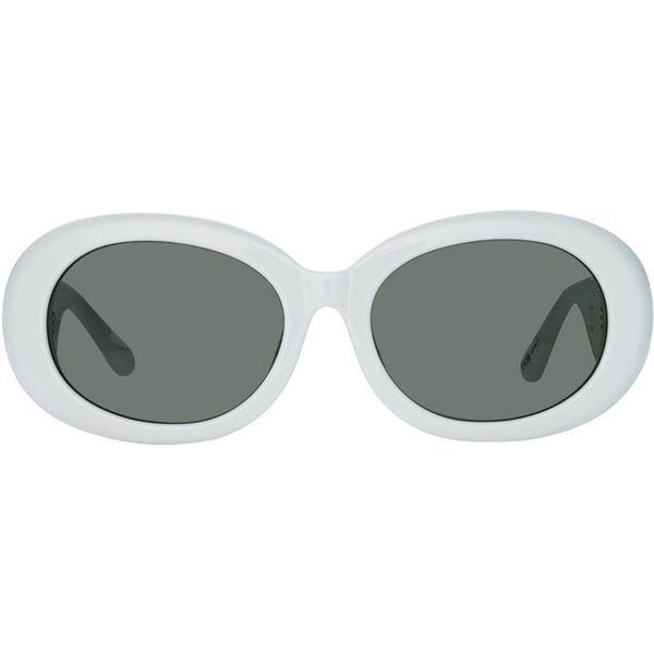 Linda Farrow LINA LFL1462 C4 Men's Sunglasses White Size 55