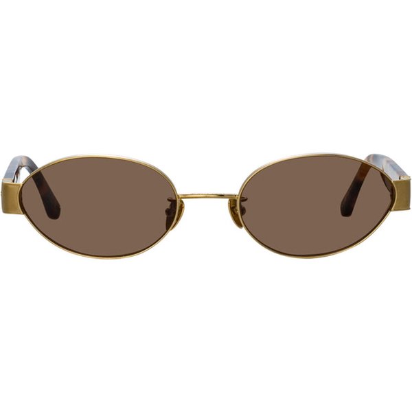 Linda Farrow SADIE LFL1469 C3 Women’s Sunglasses Gold Size 53