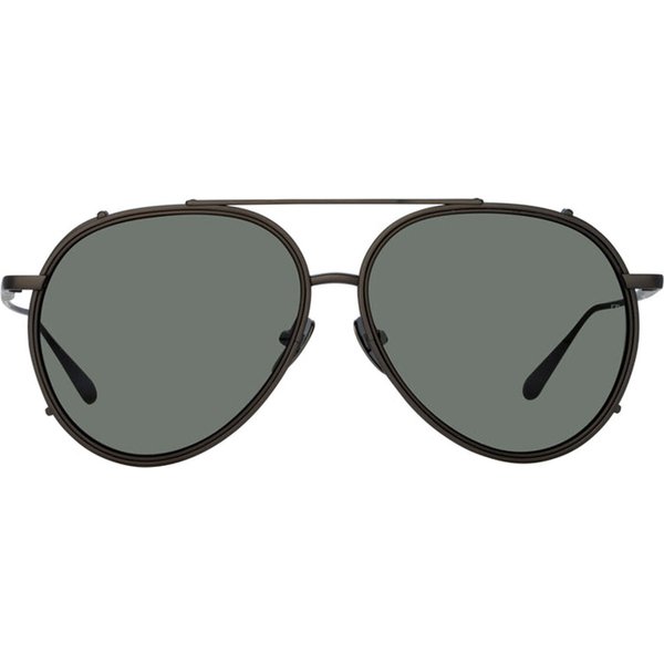 Linda Farrow TORINO LFL1360 C5 Men's Sunglasses Black Size 59