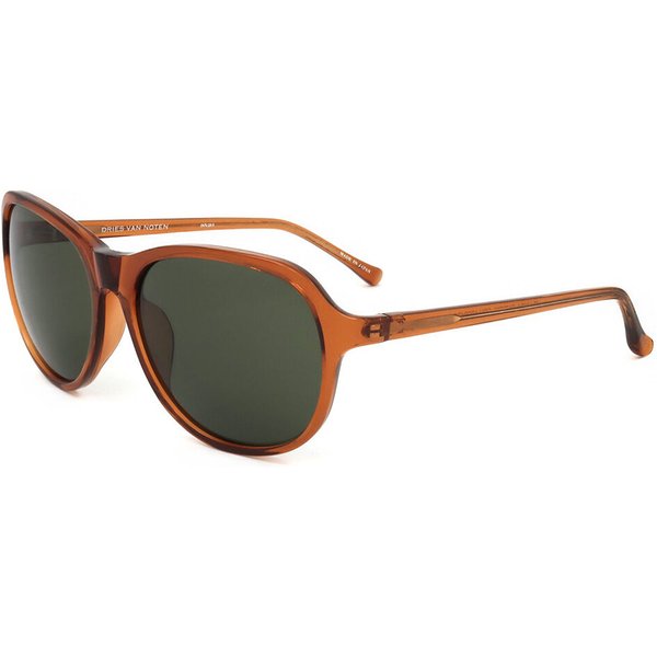 Linda Farrow DRIES VAN NOTEN DVN28 C3 Men's Sunglasses Brown Size 59
