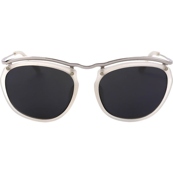 Linda Farrow DRIES VAN NOTEN DVN85 C2 Women’s Sunglasses White Size 50